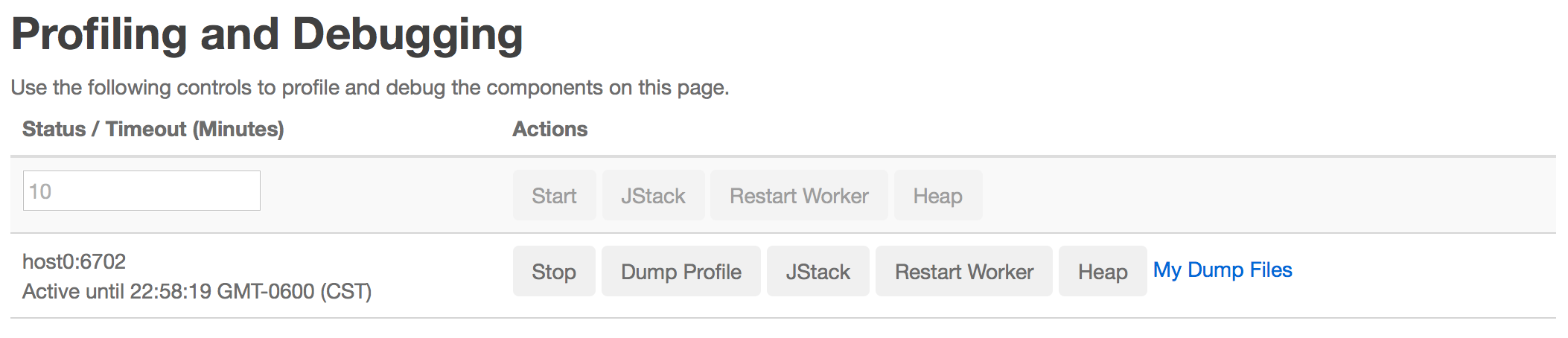 After jprofile for worker After starting jprofile for worker